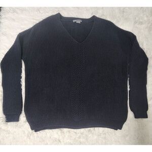 Vince Knit Sweater Women‎ Large V Neck 100% Cotton